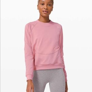 Lululemon City Sweat Crew Pink Taupe Sz 6
